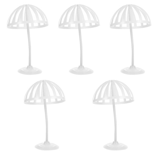 BESTOYARD Hat Racks 5pcs hat display stand storage frame storage shelves plastic wig holder stand tabletop cap rack freestanding hat stand wig display rack boutique hat rack stretcher tool