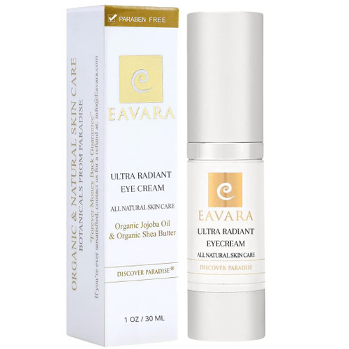 Eavara Organic Anti Aging Eye Cream for Dark Circles and Puffiness, Natural Under Eye Serum with Hyaluronic Acid, Jojoba Oil, Vitamin E, Witch Hazel, Aloe Vera, Helps Reduce Fine Lines & Wrinkles (1.0 Fl Oz (Pack of 1)) Eavara Organic Anti Aging Eye Cream for Dark Circles and Puffiness, Natural Under Eye Serum with Hyaluronic Acid, Jojoba Oil, Vitamin E, Witch Hazel, Aloe Vera, Helps Reduce Fine Lines & Wrinkles (1.0 Fl Oz (Pack of 1))