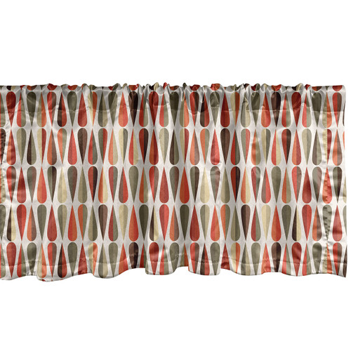 Ambesonne Retro Window Valance, Sixties and Seventies Style Geometric Round Shaped Repeated Symmetric Design, Curtain Valance for Kitchen Bedroom Decor with Rod Pocket, 54" X 18", Orange Cream Ambesonne Retro Window Valance, Sixties and Seventies Style Geometric Round Shaped Repeated Symmetric Design, Curtain Valance for Kitchen Bedroom Decor with Rod Pocket, 54" X 18", Orange Cream