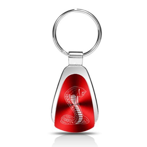 Ford Mustang GT Cobra Red Tear Drop Key Chain