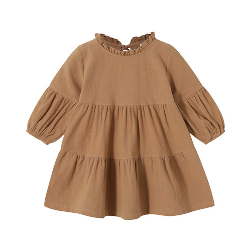 Toddler Kids Baby Girl Dress Lantern Long Sleeve Solid Color Casual Dresses Girls Fall Winter Outfit Clothes (4-5T, Khaki) Toddler Kids Baby Girl Dress Lantern Long Sleeve Solid Color Casual Dresses Girls Fall Winter Outfit Clothes (4-5T, Khaki)