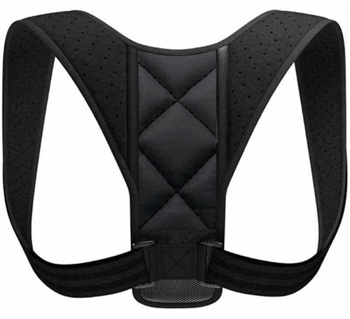 ZWQASP QJSMGZS Brace Support Belt Adjustable Back Posture Corrector Clavicle Spine Back Shoulder Lumbar Posture Correction (Color : Black, Size : Medium)