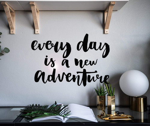 Wallstickers4you Vinyl Wall Decal Quote Phrase Every Day New Adventure Stickers Mural 22.5 in x 15.5 in gz116 Wallstickers4you Vinyl Wall Decal Quote Phrase Every Day New Adventure Stickers Mural 22.5 in x 15.5 in gz116