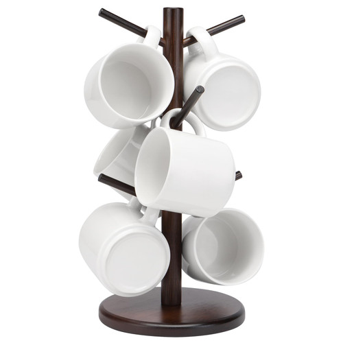 Maxcocola Mug Holder Tree, Coffee Cup Holder, Countertop Mug Tree, Coffee Mug Rack Holder for Counter Stand, Tea Cup Organizer, Bamboo Coffee Counter Bar Accessory with 6 Hooks Maxcocola Mug Holder Tree, Coffee Cup Holder, Countertop Mug Tree, Coffee Mug Rack Holder for Counter Stand, Tea Cup Organizer, Bamboo Coffee Counter Bar Accessory with 6 Hooks