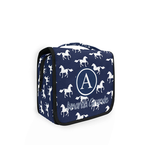 Custom Navy Horse Travel Hanging Toiletry Bag Personalized Makeup Large Customized Cosmetic Bag Travel Makeup Case Waterproof for Travel Accessories Bathroom Shower Custom Navy Horse Travel Hanging Toiletry Bag Personalized Makeup Large Customized Cosmetic Bag Travel Makeup Case Waterproof for Travel Accessories Bathroom Shower