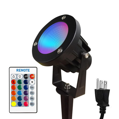 TOVEENEN Color LED Outdoor Landscape Spotlight with Strobe Lighting - Waterproof Spot Lights for Yard Tree House Halloween Christmas, 120V 10W TOVEENEN Color LED Outdoor Landscape Spotlight with Strobe Lighting - Waterproof Spot Lights for Yard Tree House Halloween Christmas, 120V 10W