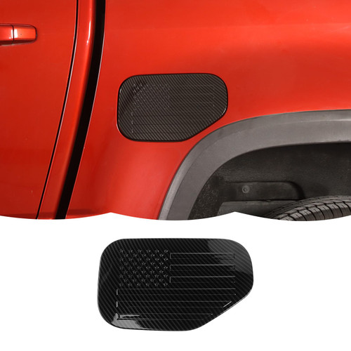 Carbon Fiber Fuel Filler Gas Tank Door Cap Cover Trim US Flag Decoration Exterior Accessories Compatible with Chevrolet Colorado 2014-2023,for GMC CANYON 2014-2022