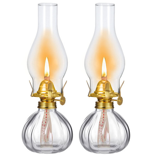 2 Pieces Oil Lamp for Indoor Use, LPMHTEQ Glass Classic Kerosene Lamp Large Vintage Oil Lantern Decorative Hurricane Lamps for Home Tabletop Decor Emergency Lighting Chamber Oil Lamps 2 Pieces Oil Lamp for Indoor Use, LPMHTEQ Glass Classic Kerosene Lamp Large Vintage Oil Lantern Decorative Hurricane Lamps for Home Tabletop Decor Emergency Lighting Chamber Oil Lamps