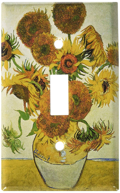 Art Plates - Van Gogh: Sunflowers Switch Plate - Single Toggle Art Plates - Van Gogh: Sunflowers Switch Plate - Single Toggle