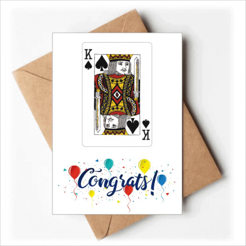 DIYthinker Playing Cards Spade K Pattern Wedding Cards Congratulations Greeting Envelopes
