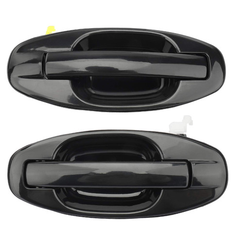 IRONTEK Exterior Door Handle for Rear Driver and Passenger Side 83650-26000 83660-26000 OE Replacement FITS 2001-2006 for Hyundai Santa Fe, Black 2PCS