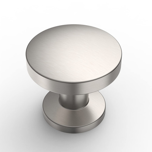 Amerdeco 10 Pack Brushed Satin Nickel Cabinet Knobs Single Hole Cabinet Pulls Round Kitchen Cabinet Knobs Drawer Knobs Dresser Knobs and Pulls for Bathroom Cabinets ZH0051