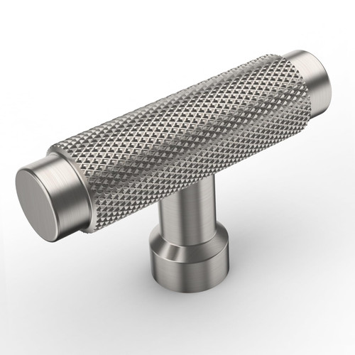 Coinkoly 10 Pack Brushed Satin Nickel Knurled Cabinet Knobs for Dresser Kitchen Knobs for Cabinets Single Hole Cabinet Pulls Hardware