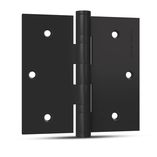 3 Pack goldenwarm Door Hinges Black Matte 3.5'' Stainless Steel Ball Bearing Door Hinges Heavy Duty Hinges for Exterior & Interior 3.5in*3.5in with Square Corners