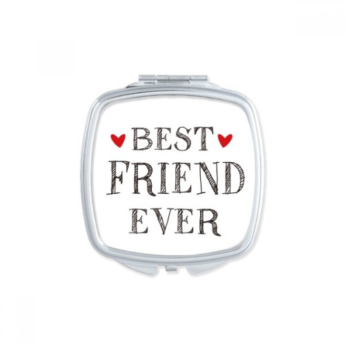 Best friend ever Quote Heart Square Mirror Portable Compact Pocket Makeup Double Sided Glass Best friend ever Quote Heart Square Mirror Portable Compact Pocket Makeup Double Sided Glass