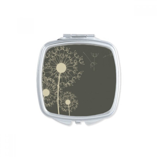 Dandelion Flowers s Illustration Square Mirror Portable Compact Pocket Makeup Double Sided Glass