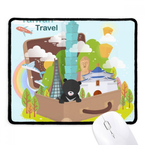 Taiwan Travel 101 Building China Mousepad Stitched Edge Mat Rubber Gaming Pad