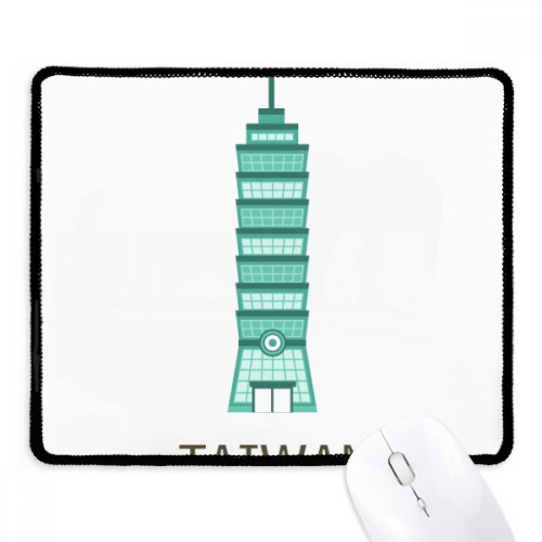Taiwan Attractions 101 Building Travel Mousepad Stitched Edge Mat Rubber Gaming Pad