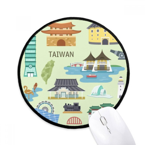 Taiwan Travel China Confucius Temple Mouse Pad Desktop Office Round Mat for Computer
