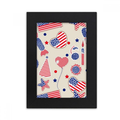DIYthinker USA Balloon Candy Heart Flag Star Festival Desktop Photo Frame Picture Display Art Painting Exhibit