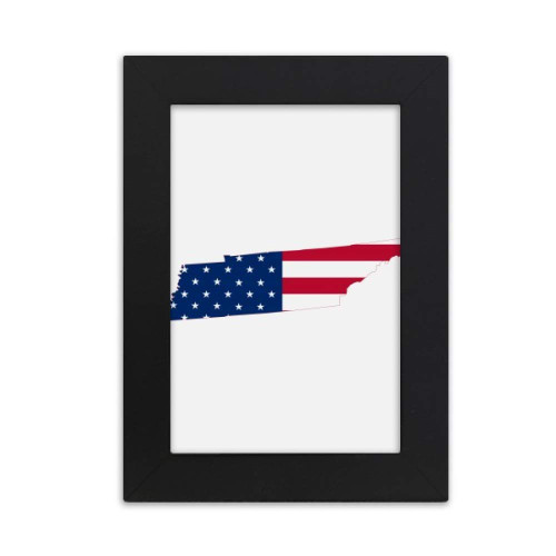 DIYthinker Tennessee USA Map Stars Stripes Flag Shape Desktop Photo Frame Picture Display Art Painting Exhibit