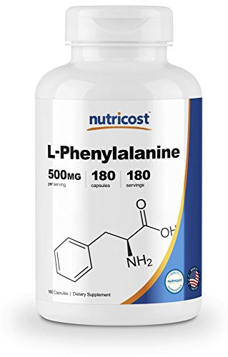 Nutricost L-Phenylalanine 500mg; 180 Capsules