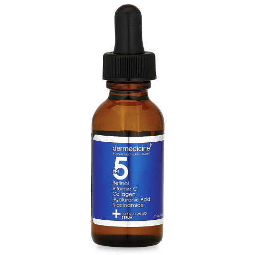 5 in 1 Potent Face Serum with Retinol, Vitamin C, Collagen, Hyaluronic Acid, Niacinamide | May Help Improve Appearance of Fine Lines and Reduce Appearance of Dark Spots | 1 fl oz / 30 ml