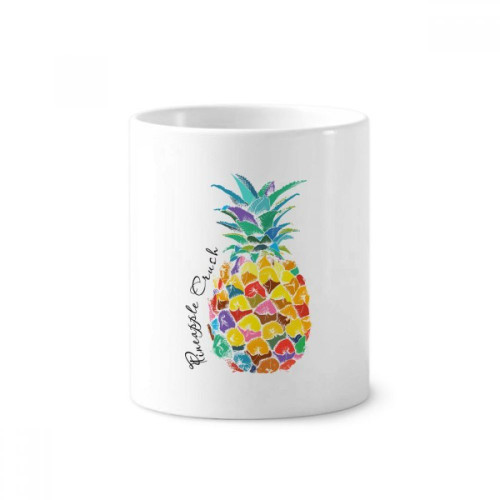 Watercolor Pineapple Tropical Fruit Toothbrush Pen Holder Mug Ceramic Stand Pencil Cup
