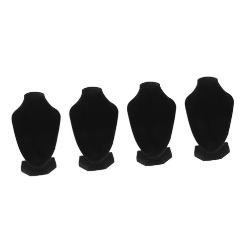 Holibanna 4pcs earring display stand mannequin stand locket necklace jewelry bust display Necklace Showcase jewelry necklaces Storage rack chest circumference necklace holder monitor shelf