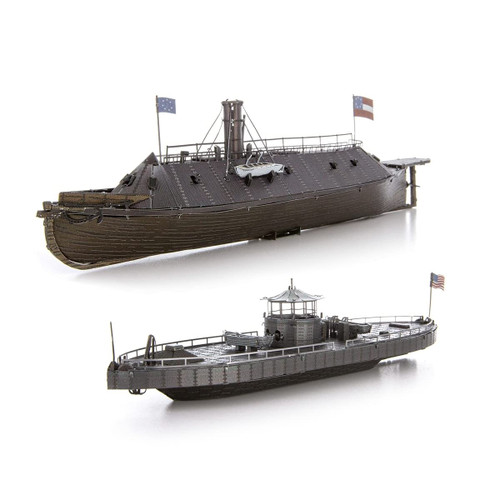Metal Earth Fascinations Premium Series Monitor & Merrimack 3D Metal Model Kit