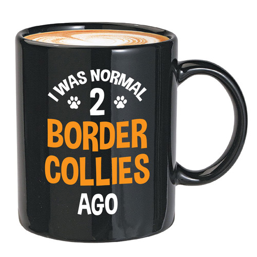 Bubble Hugs Dog Owner Coffee Mug 11oz Black - Personalized Border Collies Ago - Funny Dog Lover Dog Parent Birthday Border Collie Owner