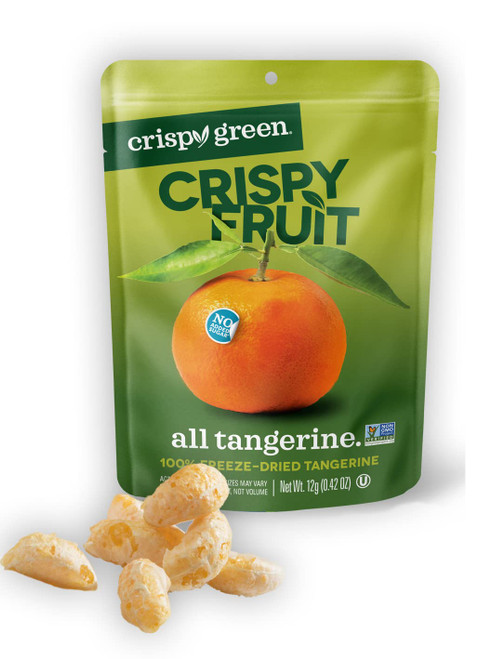Crispy Green Natural Freeze-Dried Fruit, Single-Serve, No Sugar Added, Tangerine 0.42 Ounce (Pack of 12)