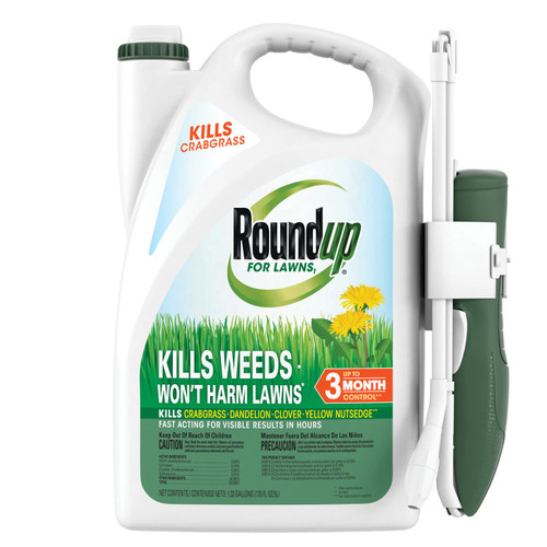 Roundup for Lawns? Ready-to-Use - Tough Weed Killer for Use On Northern Grasses, Extended Reach Wand, 1.33 gal.