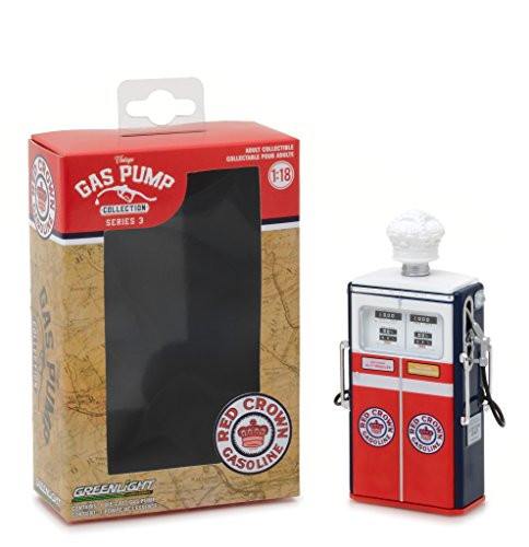 1954 Tokheim 350 Twin Gas Red Crown Gasoline Gas Pump Replica Vintage Gas Pump Series 3 1/18 Diecast Model by Greenlight 14030 C