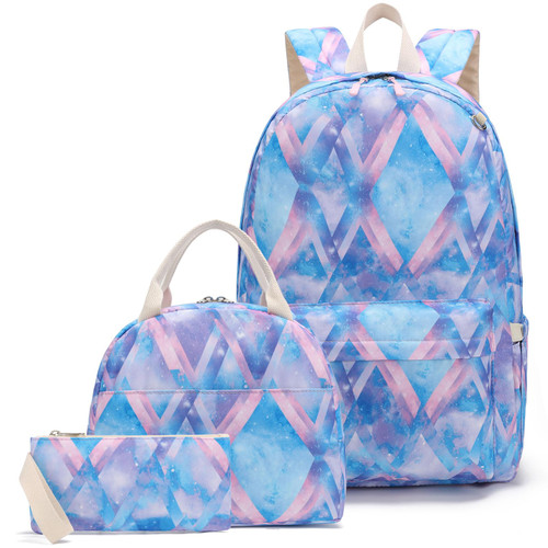 EZYCOK Teen Girls School Backpack Kids Bookbag Set with Lunch Bag Pencil Case Travel Laptop Backpack Casual Daypack
