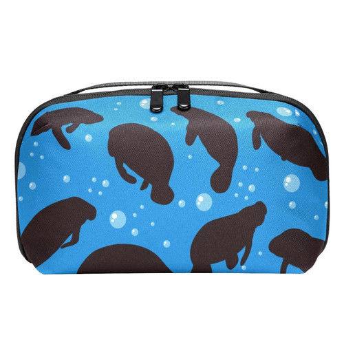 VBFOFBV Large Makeup Bag Zipper Pouch Waterproof Travel Cosmetic Organizer for Women and Girls, Sea Animal Cartoon Seal