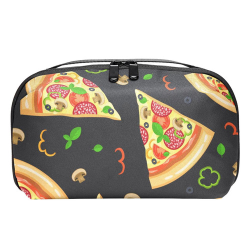 VBFOFBV Large Makeup Bag Zipper Pouch Waterproof Travel Cosmetic Organizer for Women and Girls, Cartoon Food Pizza Pattern VBFOFBV Large Makeup Bag Zipper Pouch Waterproof Travel Cosmetic Organizer for Women and Girls, Cartoon Food Pizza Pattern