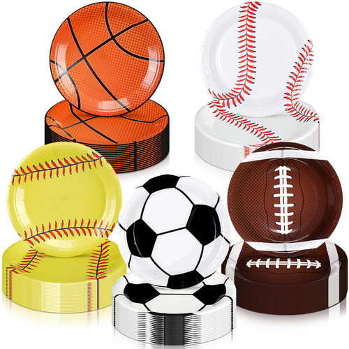 Bokon 120 Pcs Sports Themed Birthday Party Supplies 7 Inch Sports Paper Plates Disposable Football Baseball Basketball Soccer Ball Softball Dinner Plates for Themed Sports Birthday Party Decorations Bokon 120 Pcs Sports Themed Birthday Party Supplies 7 Inch Sports Paper Plates Disposable Football Baseball Basketball Soccer Ball Softball Dinner Plates for Themed Sports Birthday Party Decorations