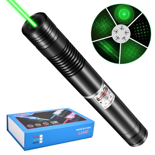 High Power Green Flashlight with Laser Pointer, Long Range 20000 Feet Visible Green Beam High Power Laser Pointer for Astronomy Outdoor Camping Hunting