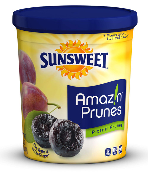 Sunsweet Amazin' Pitted Prunes - Dried Prunes Pitted Unsweetened - Gluten Free, Vegan, Low Fat - Dietary Fiber & Natural Minerals - Healthy Snacks - 16 oz Canister x 3 Pack Sunsweet Amazin' Pitted Prunes - Dried Prunes Pitted Unsweetened - Gluten Free, Vegan, Low Fat - Dietary Fiber & Natural Minerals - Healthy Snacks - 16 oz Canister x 3 Pack
