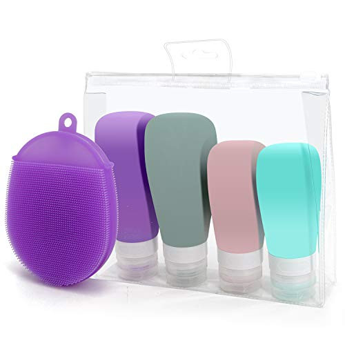 4 Pack Travel Bottles, Leakproof Silicone Refillable Travel Containers, BPA Free Portable Squeezable Travel Tube Sets Cosmetic Toiletry Containers for Shampoo Lotion Soap, TSA Approved(3oz or 2oz) 4 Pack Travel Bottles, Leakproof Silicone Refillable Travel Containers, BPA Free Portable Squeezable Travel Tube Sets Cosmetic Toiletry Containers for Shampoo Lotion Soap, TSA Approved(3oz or 2oz)