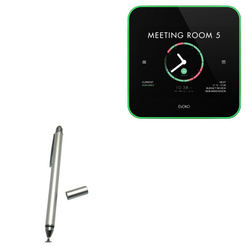 BoxWave Stylus Pen Compatible with Evoko LISO - DualTip Capacitive Stylus, Fiber Tip Disc Tip Capacitive Stylus Pen - Metallic Silver BoxWave Stylus Pen Compatible with Evoko LISO - DualTip Capacitive Stylus, Fiber Tip Disc Tip Capacitive Stylus Pen - Metallic Silver