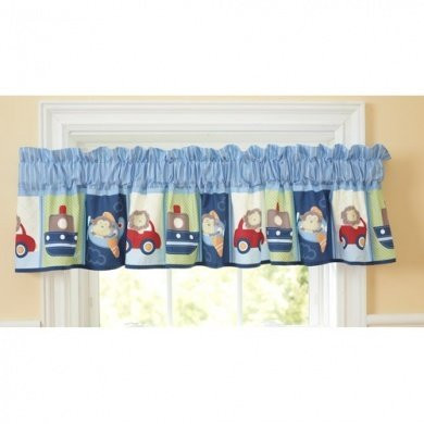 Carters Child of Mine Boys Boys On The Go Window Nursery Valance