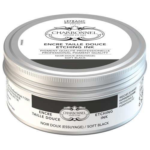 Lefranc Bourgeois Charbonnel Professional Etching Traditional Ink, 200ml (6.76-oz) Soft Black