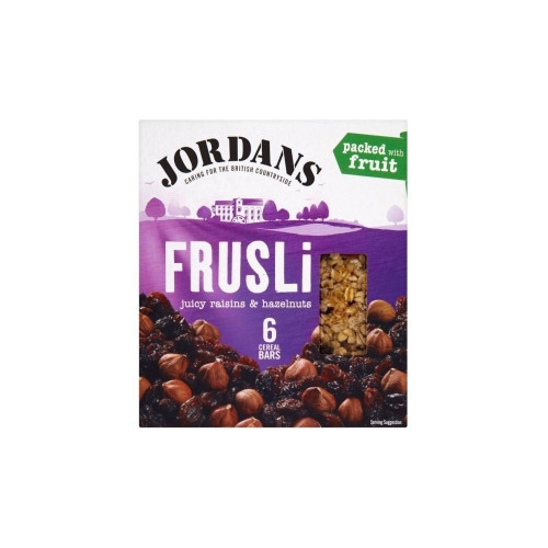 Jordans Frusli Raisin & Hazelnut Cereal Bars (6x30g) - Pack of 2
