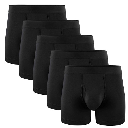 5Mayi Mens Underwear Boxer Briefs Cotton Regular Long Mens Boxer Briefs Underwear Men Pack M