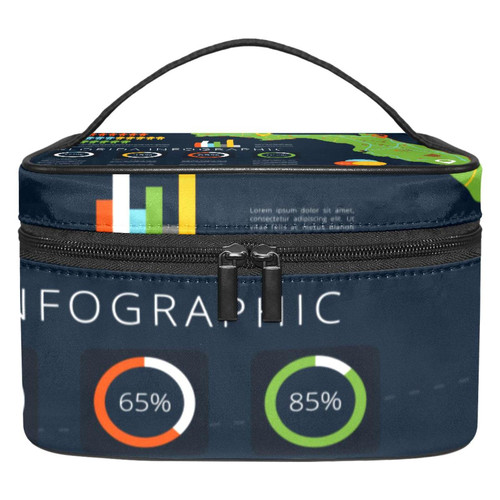 Florida Map Illustration Large Cosmetic Bag Travel Makeup Organizer Case Holder for Women Girls Florida Map Illustration Large Cosmetic Bag Travel Makeup Organizer Case Holder for Women Girls