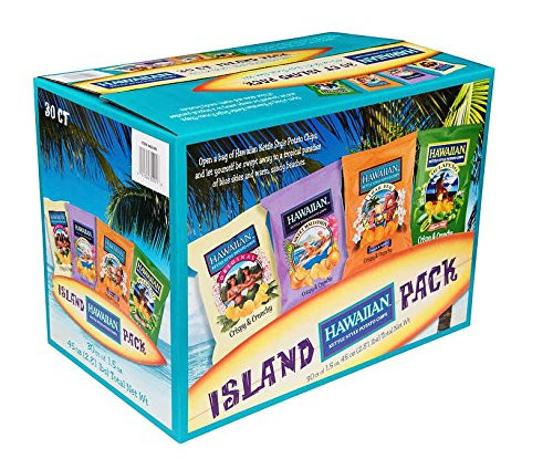 Hawaiian Potato Chips, Island Pack, Variety Pack, 1.5 oz, 30 ct Hawaiian Potato Chips, Island Pack, Variety Pack, 1.5 oz, 30 ct