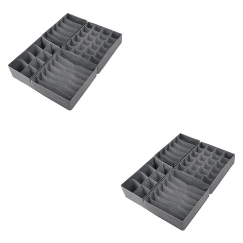 BESTOYARD 8 pcs Bras Clo Briefs Panties Fabric Gray Baby Clothing Drawer Clothes Drawers Panty Divider Underwear Storage Cabinet Bins Dresser Sock Organizers and Dividers Organizer Dark