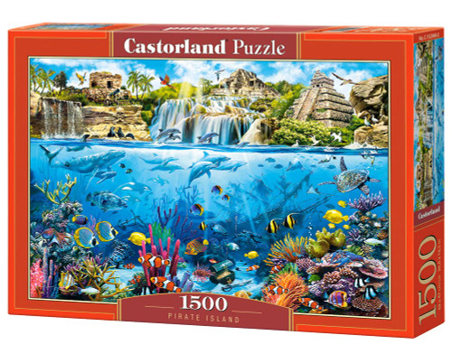 CASTORLAND 1500 Piece Jigsaw Puzzle, Pirate Island, Ocean and Coral Life, Adult Puzzle, Castorland C-152049-2 CASTORLAND 1500 Piece Jigsaw Puzzle, Pirate Island, Ocean and Coral Life, Adult Puzzle, Castorland C-152049-2
